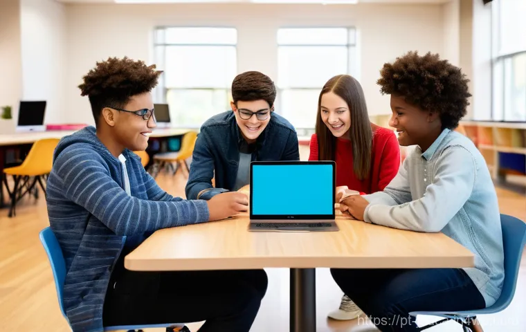 교육적 콘텐츠의 지속적인 업데이트 전략 - **Prompt:** A dynamic and inclusive classroom scene with a diverse group of teenagers and young adul...