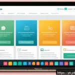 Home 18 온라인 학습에서의 콘텐츠 설계 원칙 - A modern online learning environment showcasing a diverse group of adult students engaged with inter...