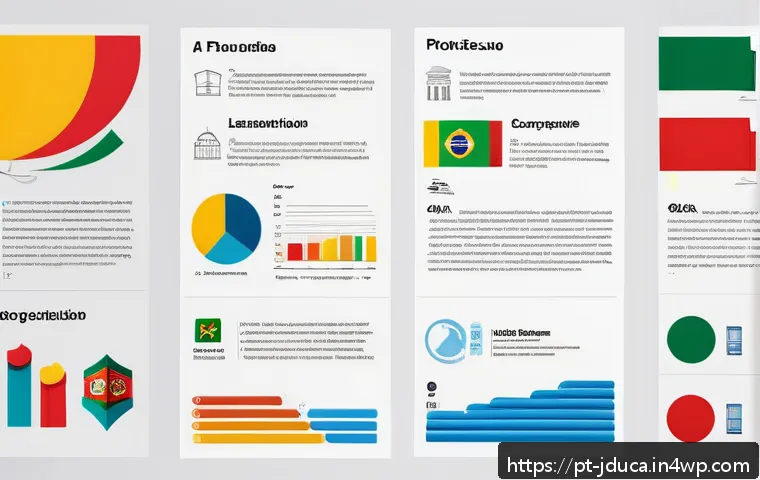 비교적학습을 위한 콘텐츠 개발 방법 - A vibrant, interactive infographic designed for Portuguese-speaking students, featuring colorful con...